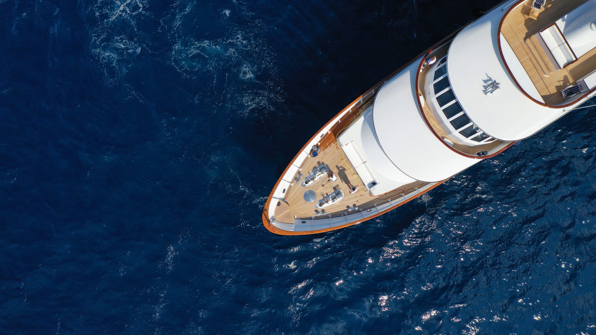 Superyacht from above