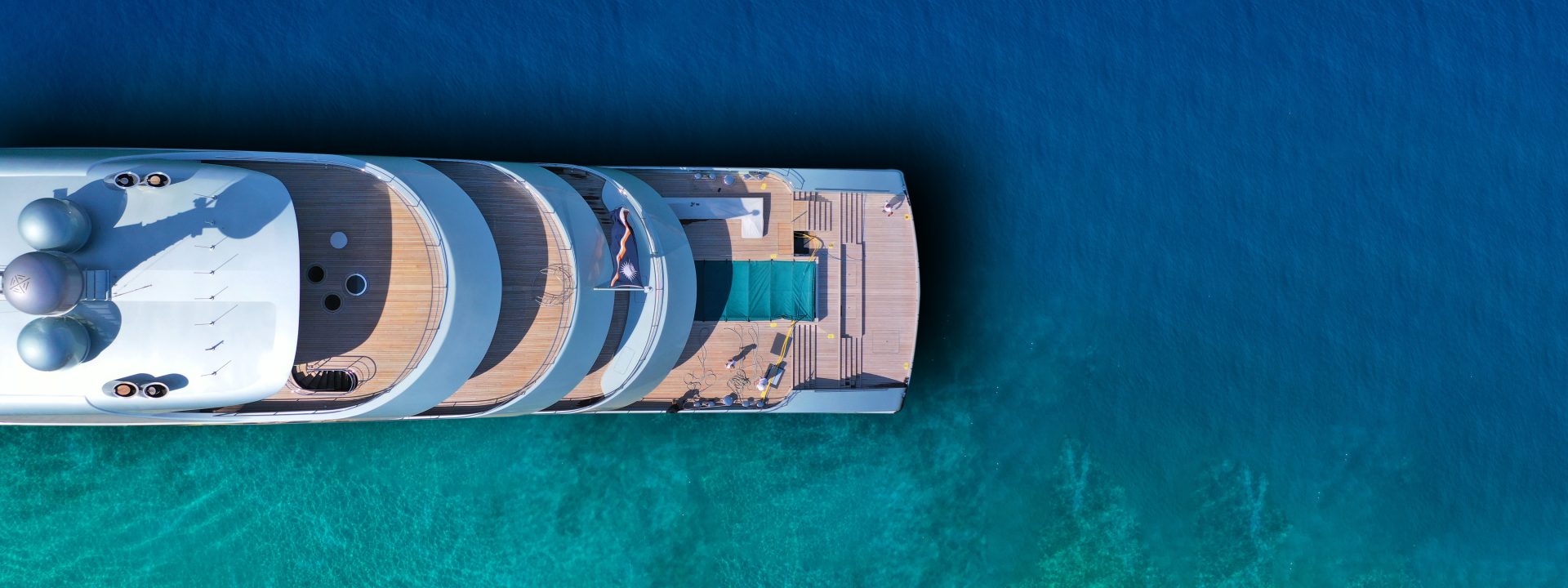 Superyacht from above