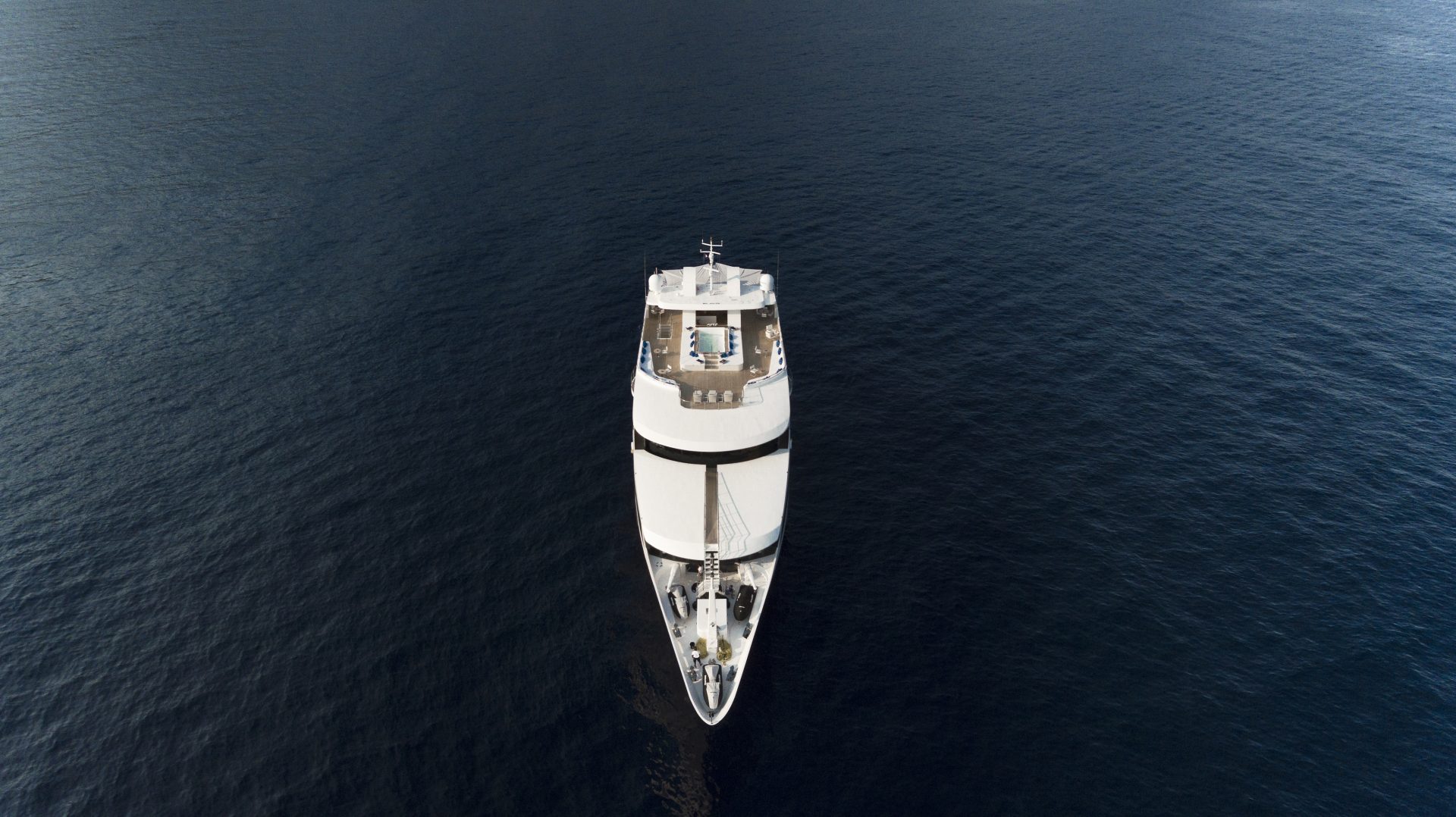 Superyacht from above