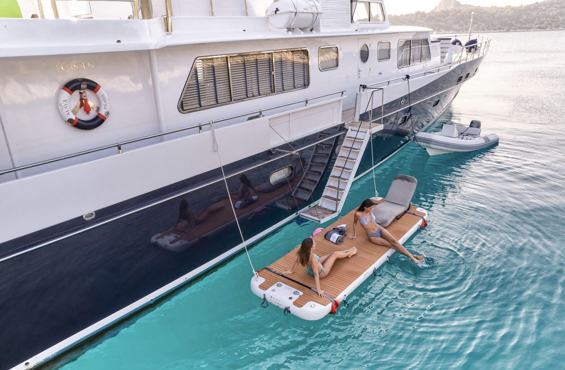 Chilling alongside a Superyacht