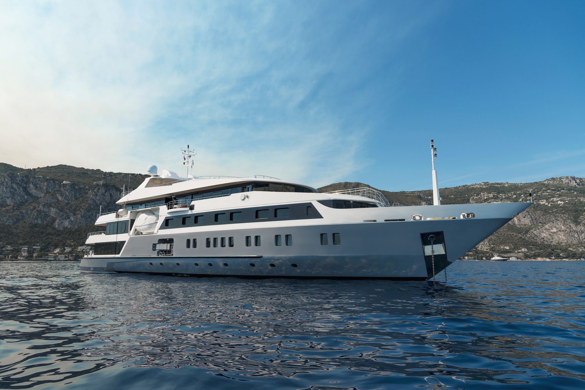 Superyacht on water
