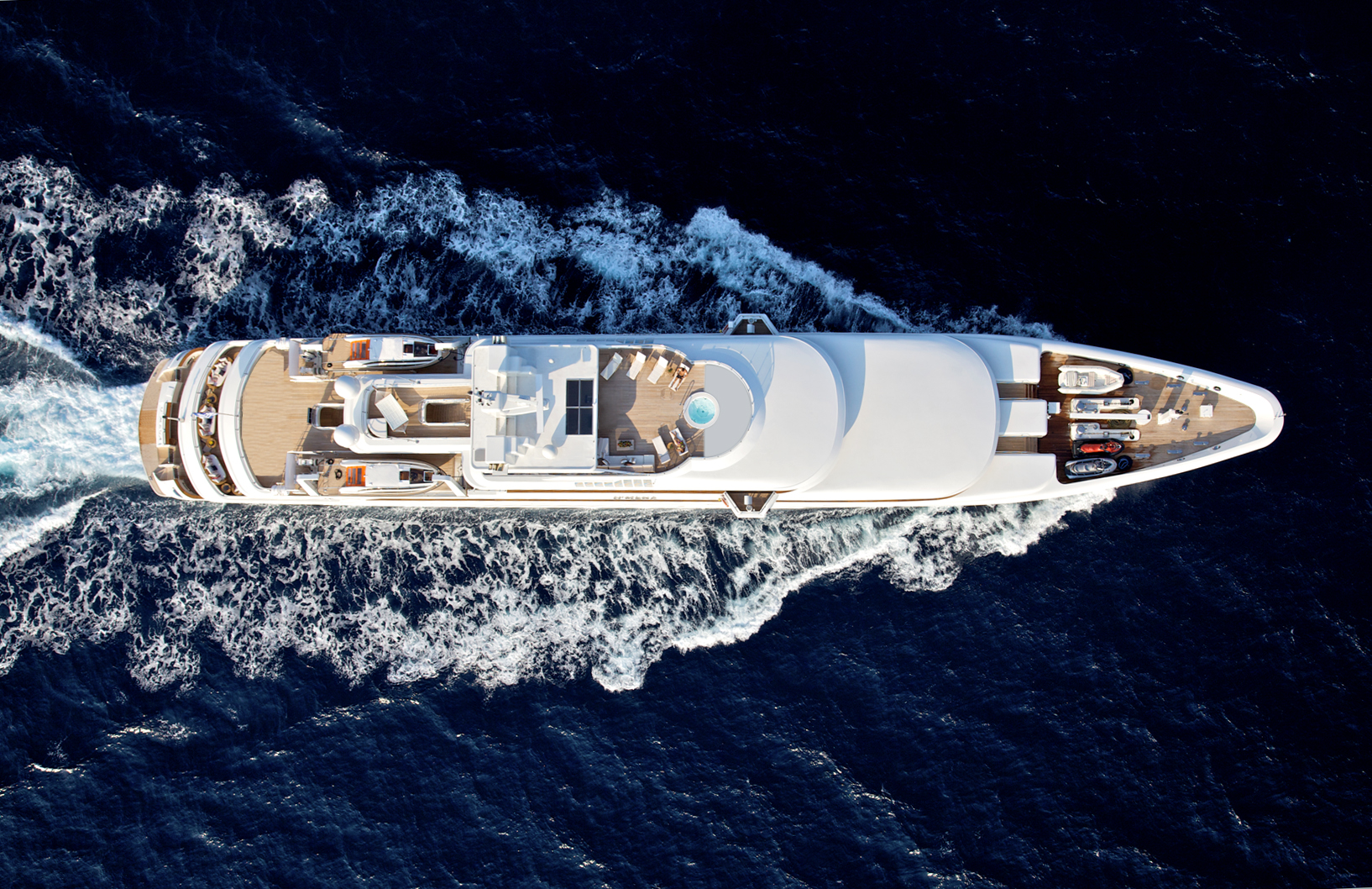 Superyacht from above