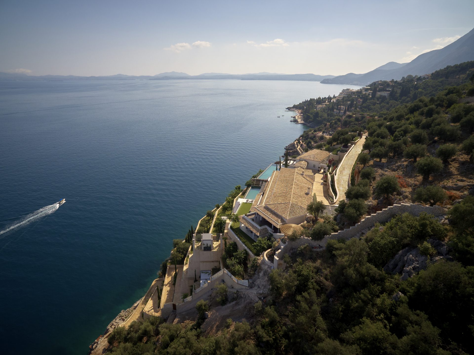 Private luxury villa overlooking the coast