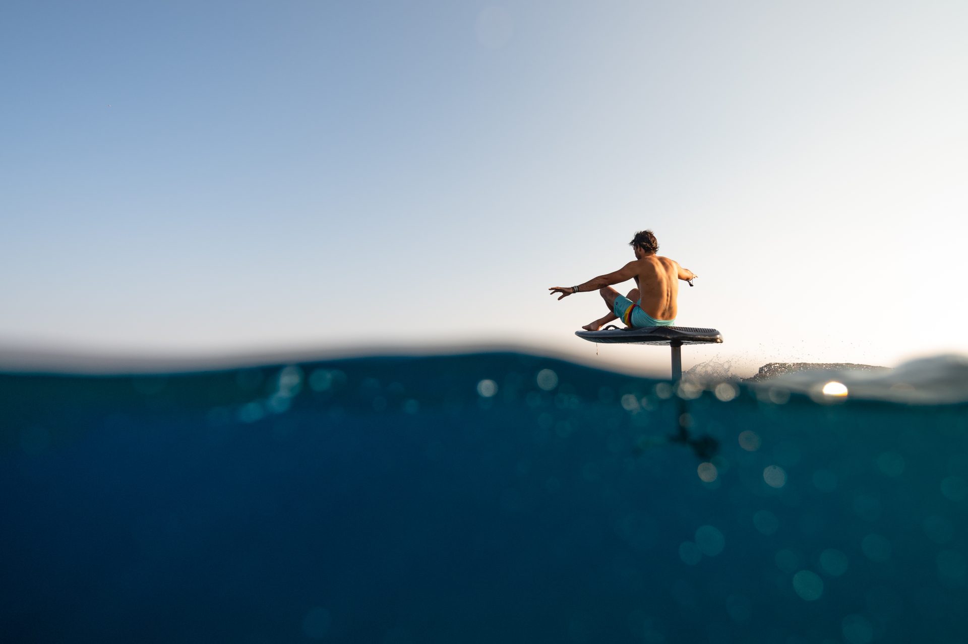 Guy on hydrofoil