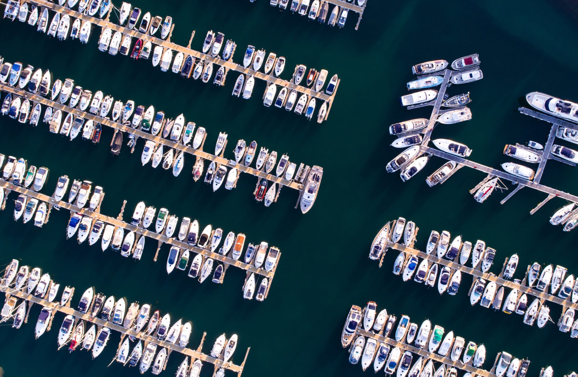 Yacht station from above